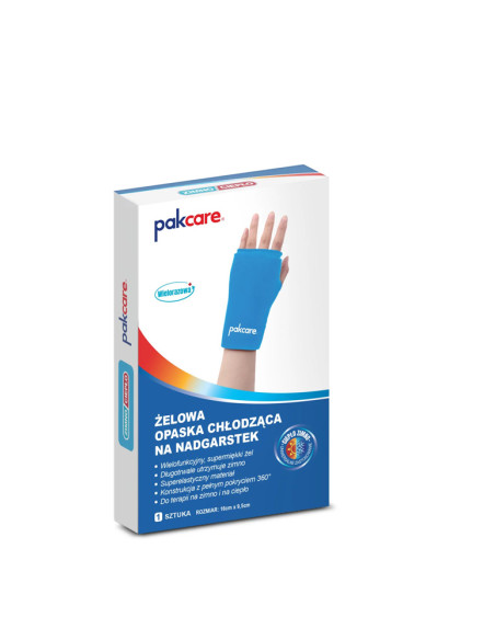 Żelowa opaska na nadgarstek - kompres żelowy chłodzący i rozgrzewający na dłoń i rękę