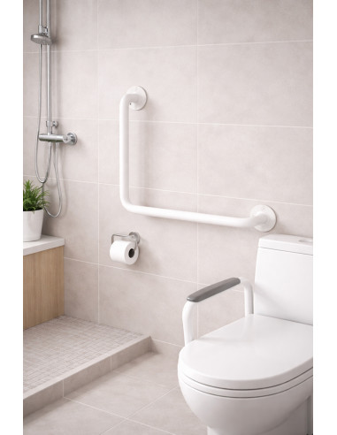 Uchwyt łazienkowy kątowy 90° dla seniorów i osób niepełnosprawnych