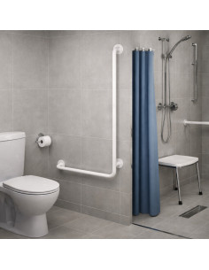 UCHWYT łazienkowy kątowy prawy PORĘCZ do łazienki WC dla seniora 2