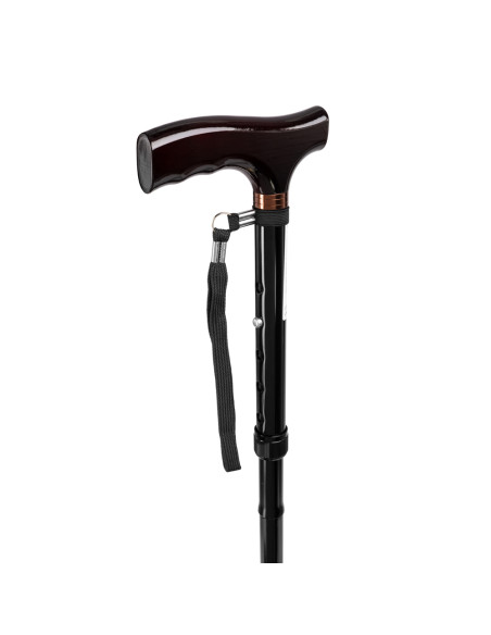 Laska inwalidzka aluminiowa składana - lekka, wygodna i bezpieczna JMC-C 2025 czarna