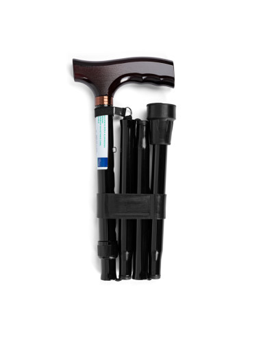 Laska inwalidzka aluminiowa składana - lekka, wygodna i bezpieczna JMC-C 2025 czarna