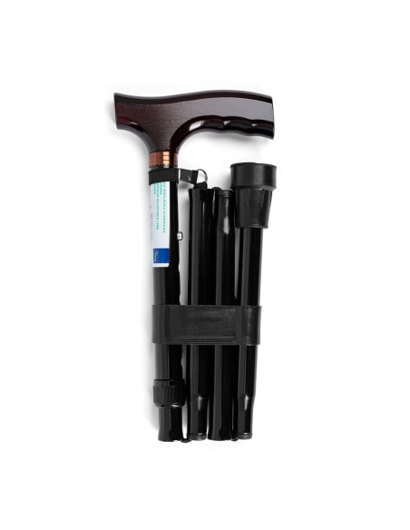 Laska inwalidzka aluminiowa składana - lekka, wygodna i bezpieczna JMC-C 2025 czarna