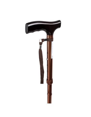 Laska inwalidzka aluminiowa składana, lekka, wygodna i bezpieczna JMC-C 2052 brązowa