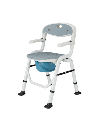 Krzesło sanitarne toaletowe prysznicowe składane - toaleta dla seniora Timago NEXO