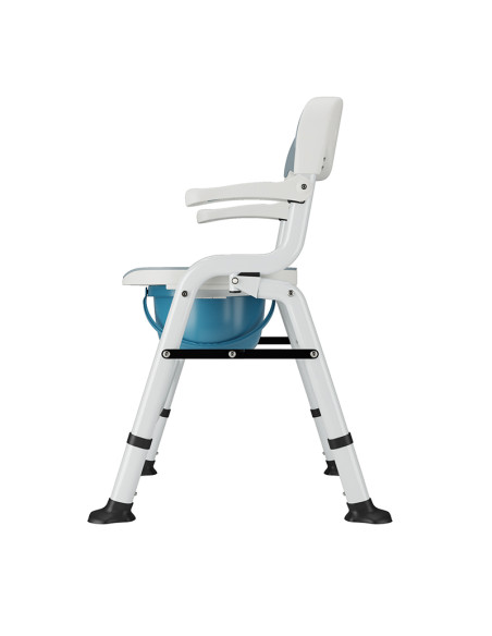 Krzesło sanitarne toaletowe prysznicowe składane - toaleta dla seniora Timago NEXO