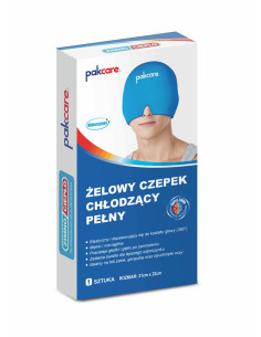CZEPEK ŻELOWY PEŁNY PAKCARE terapia zimnem-ciepłem NA GŁOWĘ kompres żelowy