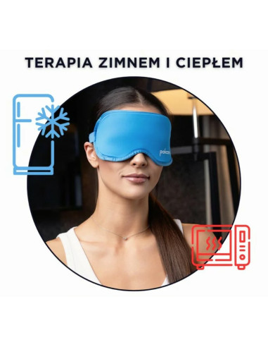 Opaska żelowa chłodząca i grzejąca na oczy, kompres termiczny na obrzęki, ból zatok, migreny