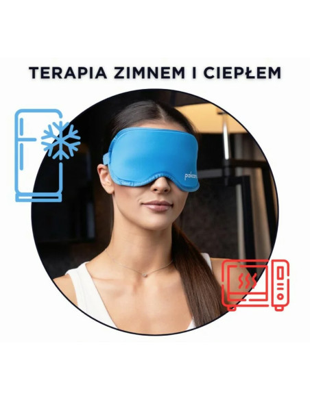 Opaska żelowa chłodząca i grzejąca na oczy, kompres termiczny na obrzęki, ból zatok, migreny