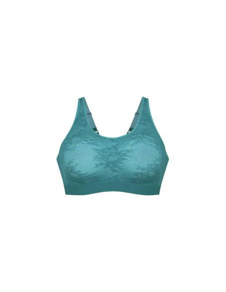 Biustonosz bez fiszbin, top z usztywnioną miseczką do protezy piersi dla Amazonek Anita Essential Lace 4700X 189 light smaragd