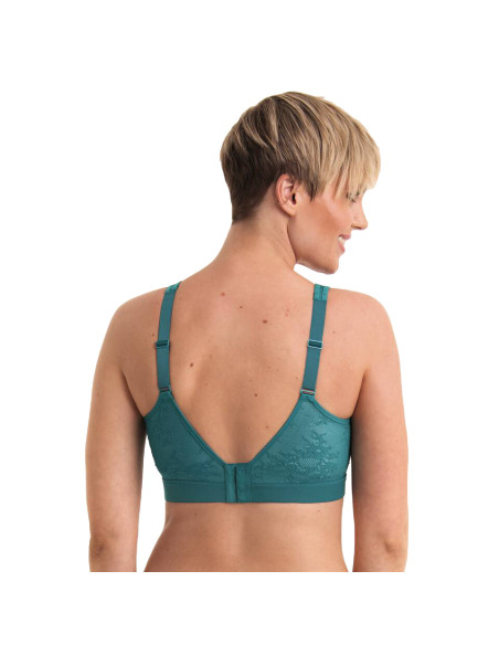 Biustonosz bez fiszbin, top z usztywnioną miseczką do protezy piersi dla Amazonek Anita Essential Lace 4700X 189 light smaragd