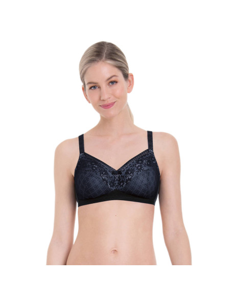 Biustonosz pooperacyjny bez fiszbin do protezy piersi dla Amazonek Anita Rosemary 4785X 001 black