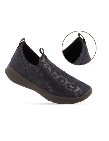 Półbuty damskie slip-on wsuwane elastyczne Befado 646D002 granatowe