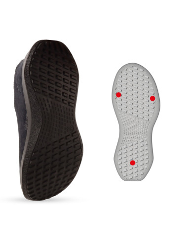 Półbuty damskie slip-on wsuwane elastyczne Befado 646D002 granatowe