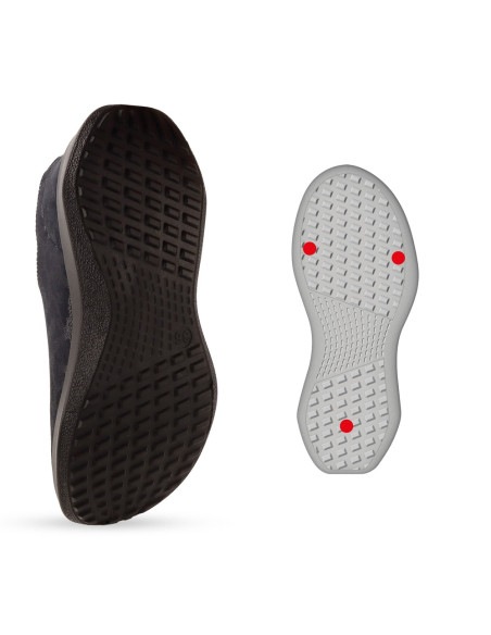 Półbuty damskie slip-on wsuwane elastyczne Befado 646D002 granatowe