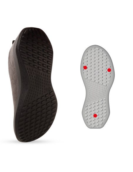 Półbuty damskie slip-on wsuwane elastyczne Befado 646D001 popielate
