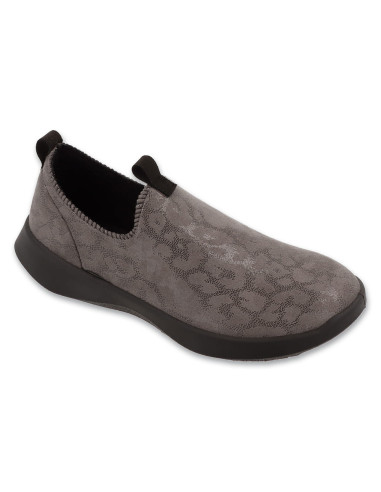 Półbuty damskie slip-on wsuwane elastyczne Befado 646D001 popielate