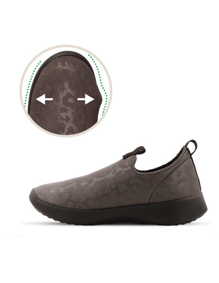 Półbuty damskie slip-on wsuwane elastyczne Befado 646D001 popielate