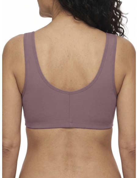 Biustonosz pooperacyjny miękki bez fiszbin Amoena Frances SB FC Dark Mauve